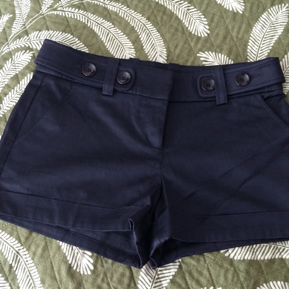 bebe brand, blue shorts, Women's size 2
